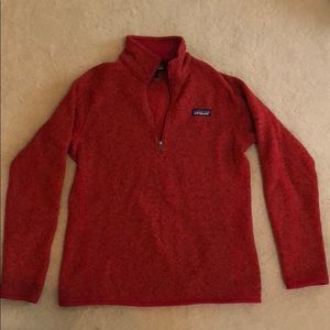 Red Patagonia 1/4-Zip Fleece